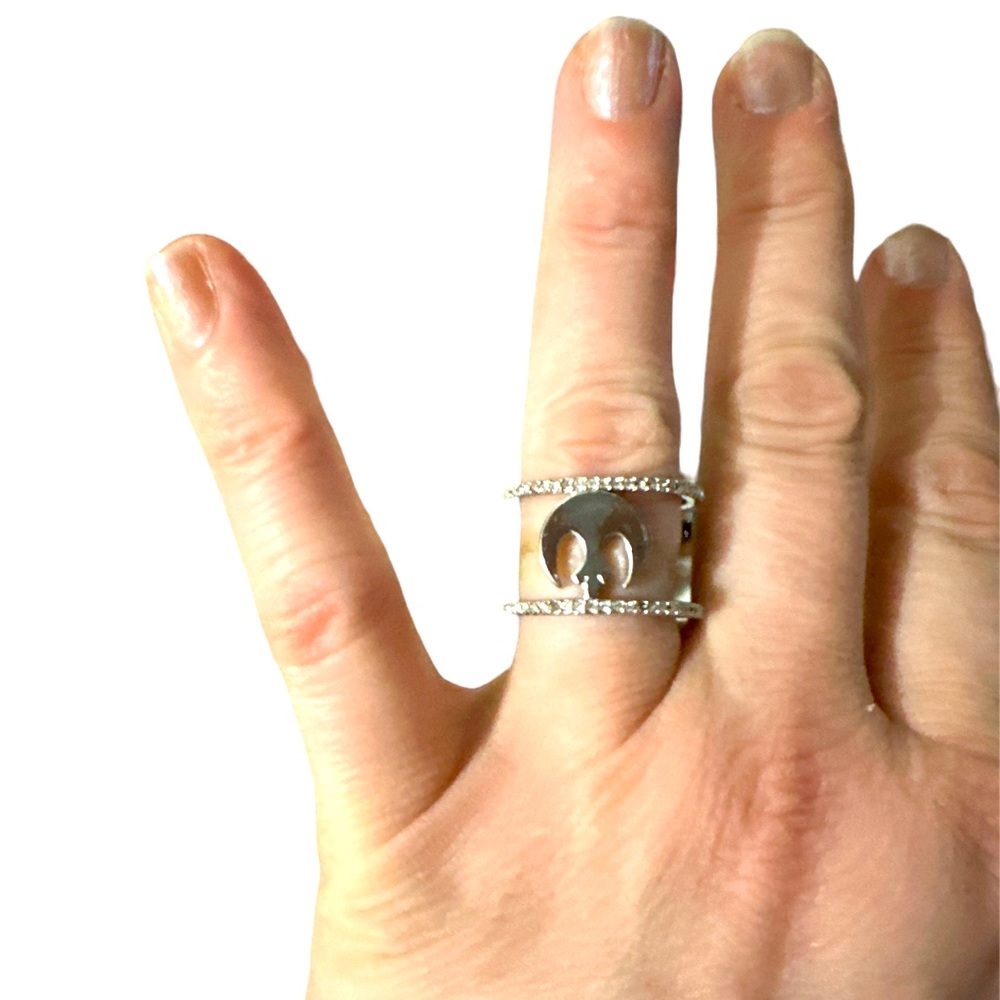 Star Wars silver diamond ring so pretty collectors item I got it off HSN